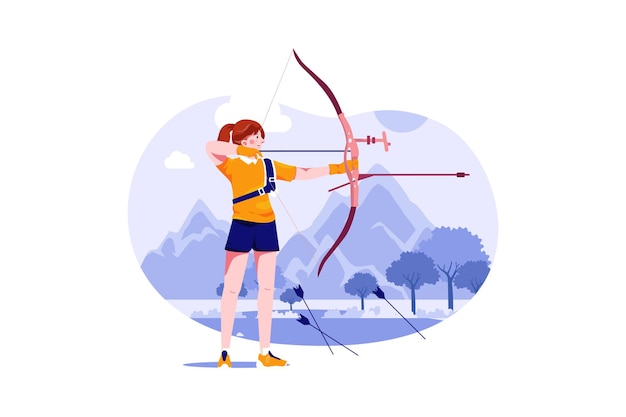 Sports Activity Illustration concept on white background