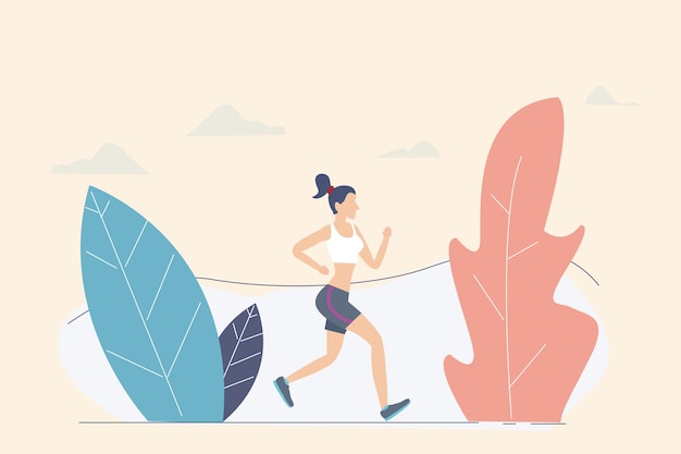 Sports activity illustration flat design