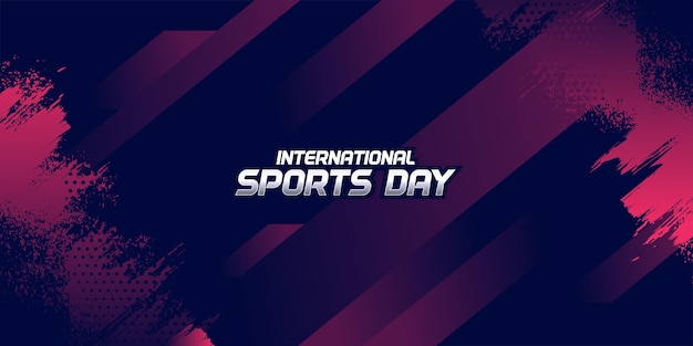 Vettore sfondo sportivo vector international sports day illustration graphic design per la decorazione di buoni regalo striscioni e volantini