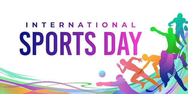 Vector sports background vector international sports day illustration graphic design for the decoration of gift certificates banners and flyer