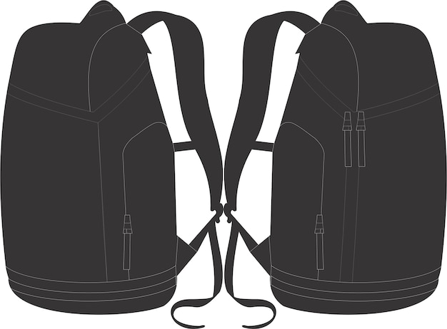 Vector sports backpacks bags illustration designs