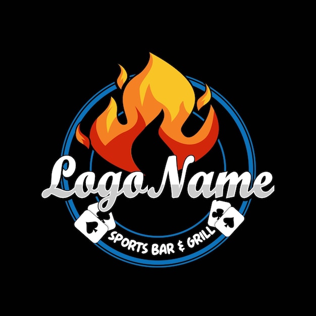 Sports bar and grill logo