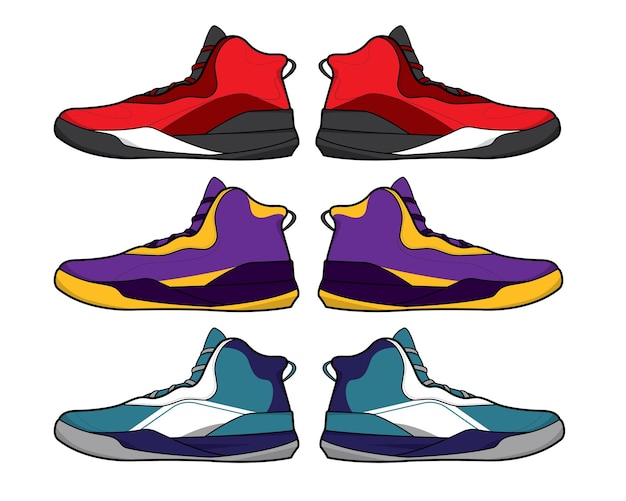 Sports basketball shoe design vector template