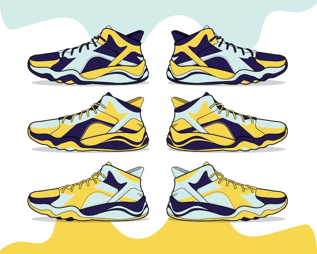 Vector sports basketball shoe design vector template