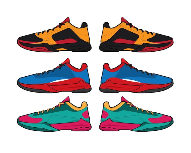 sports basketball shoe design vector template