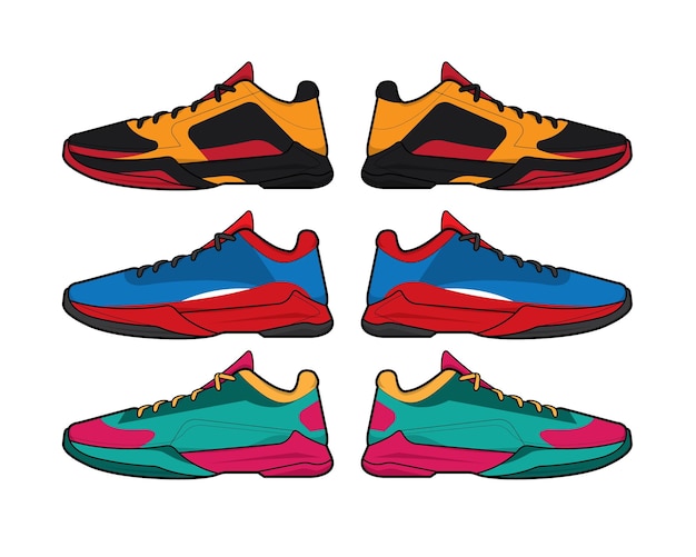 Sports basketball shoe design vector template