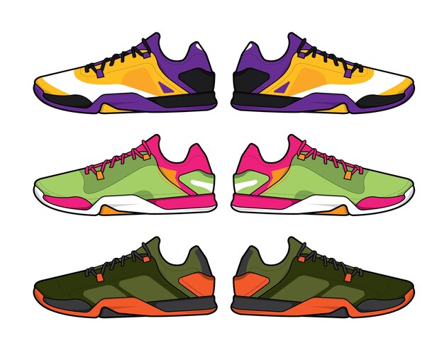 sports basketball shoe design vector template