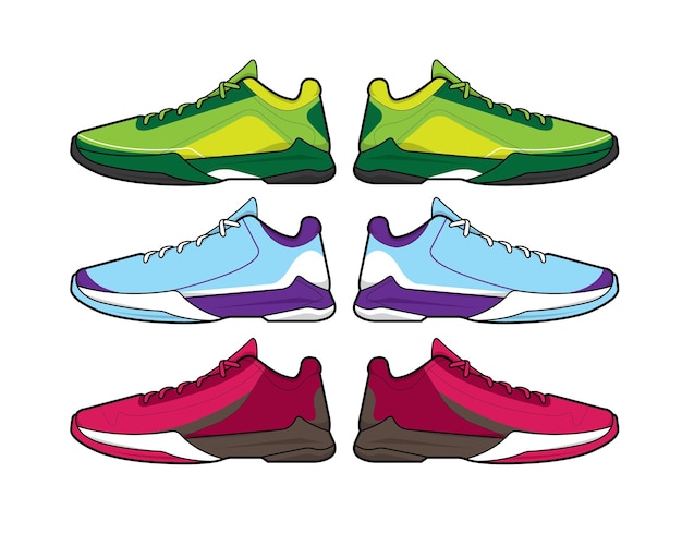 sports basketball shoe design vector template