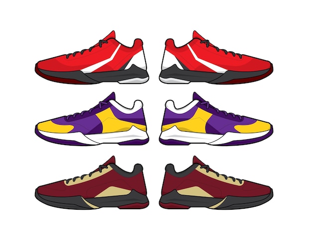 Sports basketball shoe design vector template