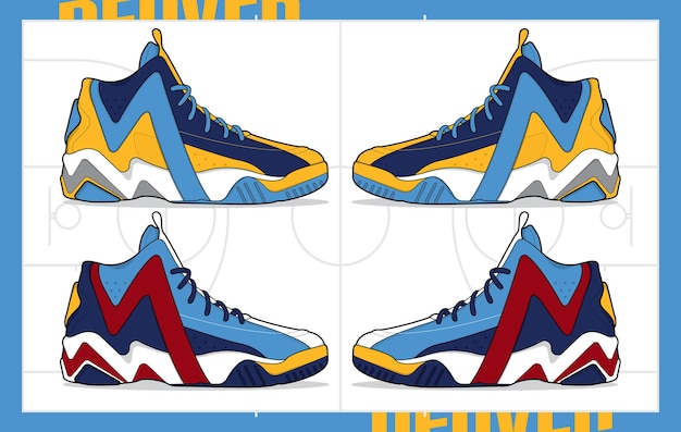 Vector sports basketball shoe design vector template