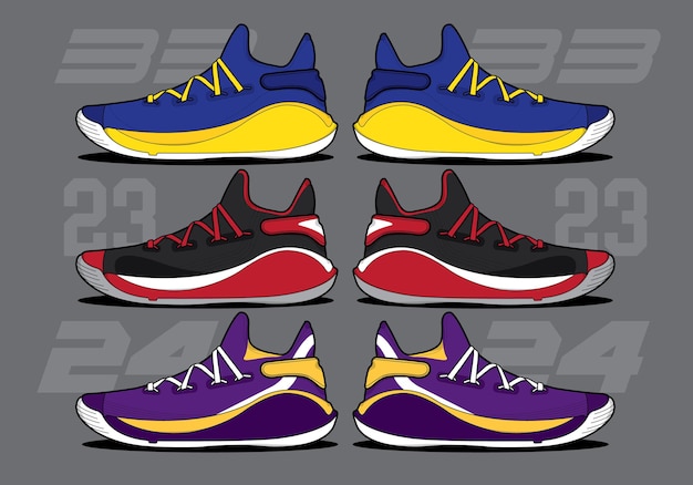 Vector sports basketball shoes design vector template