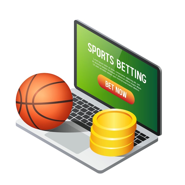 sports betting 3d illustration vector clipart isolated on white background