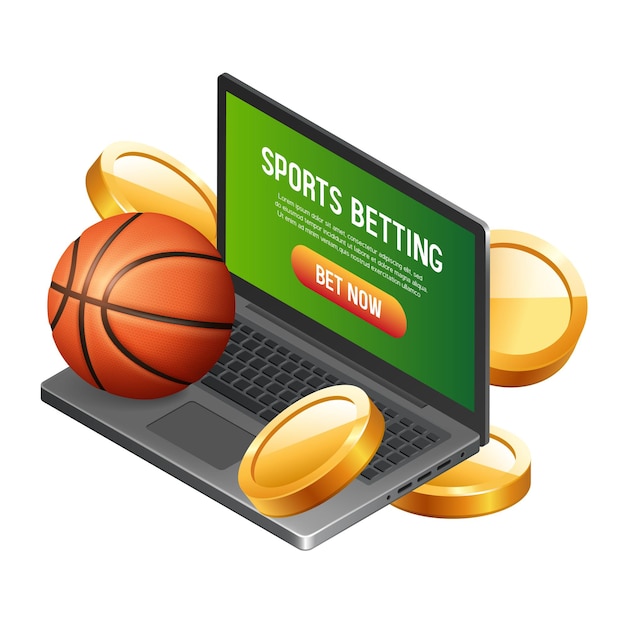sports betting 3d illustration vector clipart isolated on white background