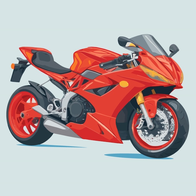 Sports bike cartoon vector