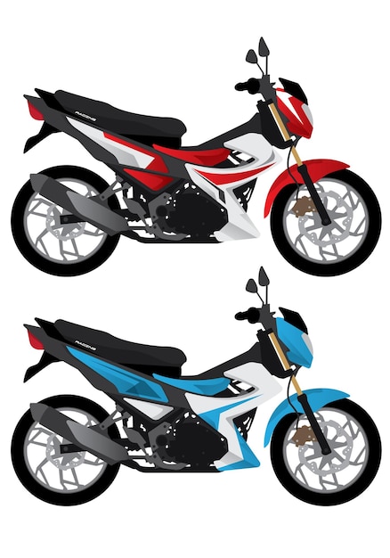 Vector sports bike motorcycle decal design template vector