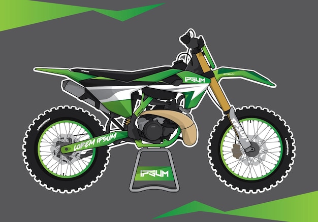 Vector sports bike motorcycle decal design template vector
