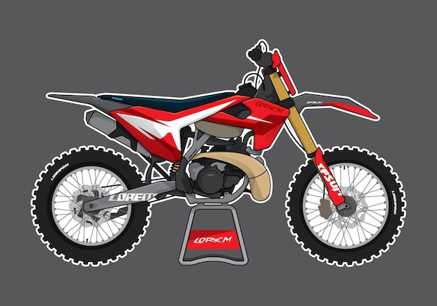 Vector sports bike motorcycle decal design template vector