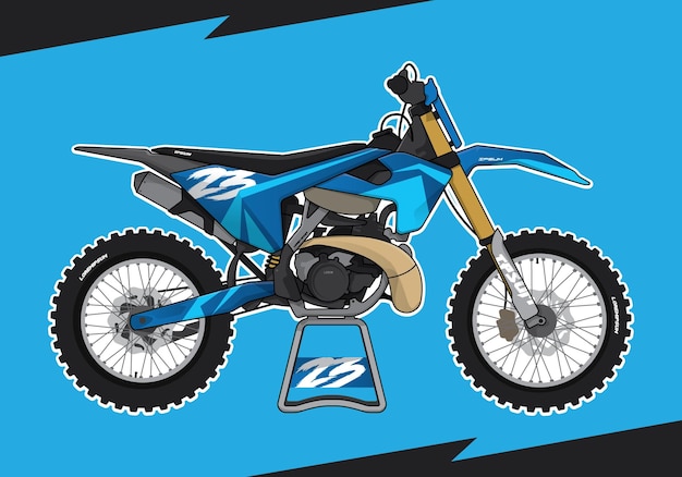 Vector sports bike motorcycle decal design template vector