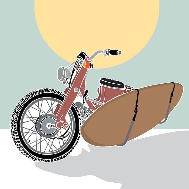 Vector sports bike motorcycle decal design template vector