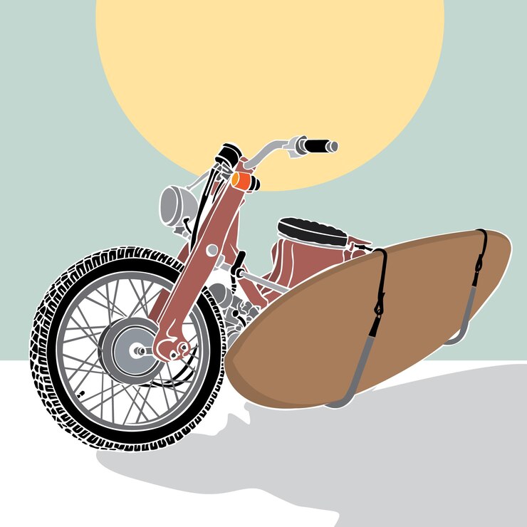 वेक्टर sports bike motorcycle decal design template vector