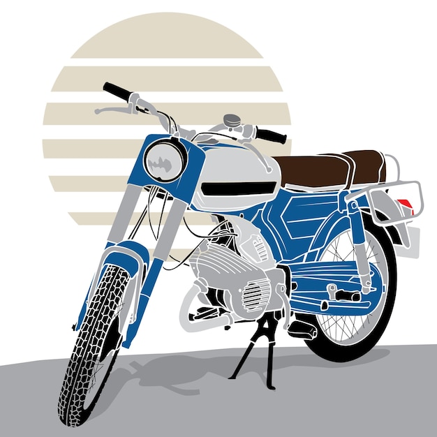 Vector sports bike motorcycle decal design template vector