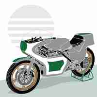 Vector sports bike motorcycle decal design template vector