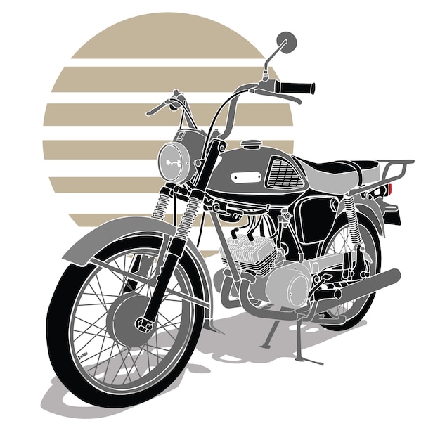 Vector sports bike motorcycle decal design template vector