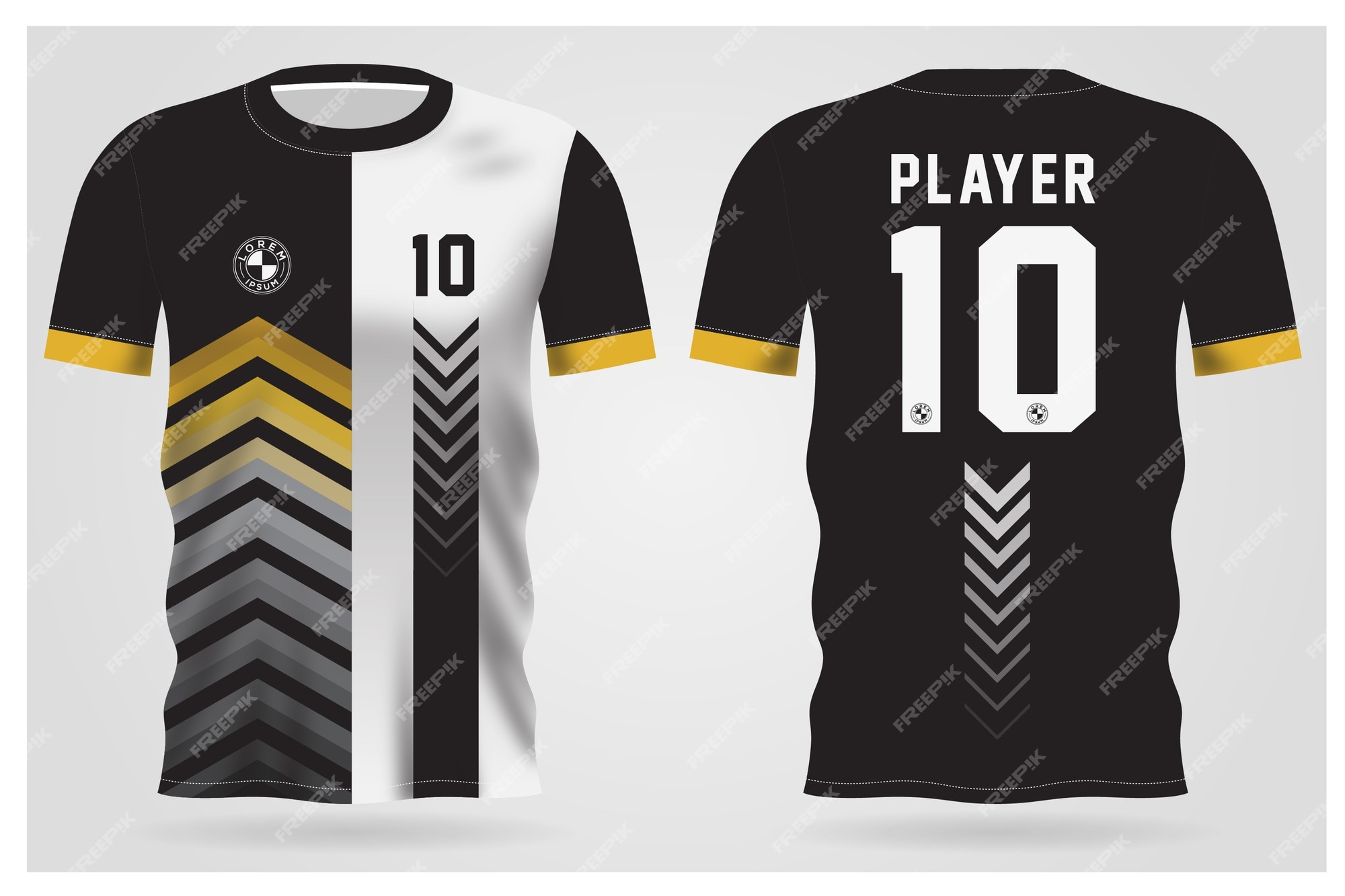 Soccer Jersey Or Football Kit Collection In Black And White