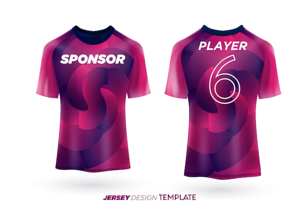 Premium Vector  Sports blue pink jersey template sport t shirt