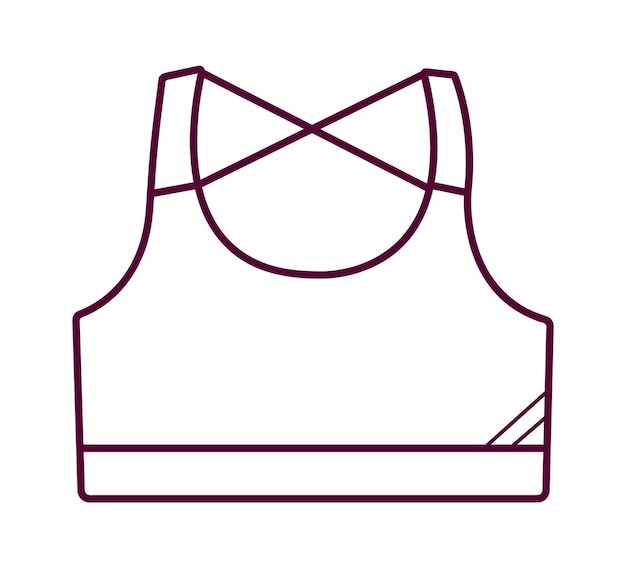 Sports bra Woman clothes Vector illustration