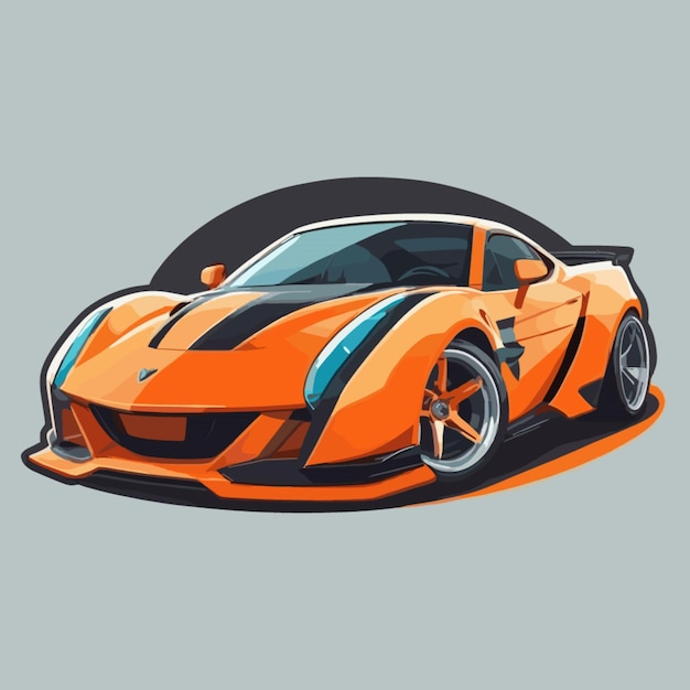 Vector sports car cartoon vector