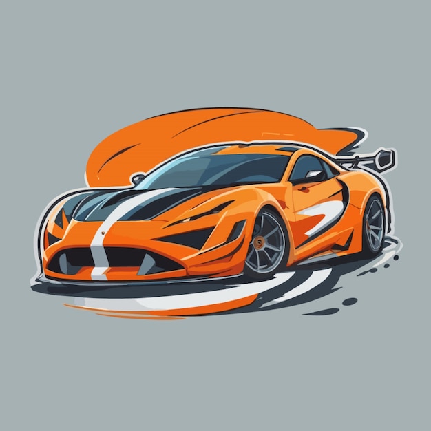 Vector sports car cartoon vector