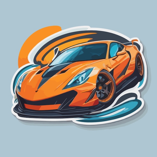 Vector sports car cartoon vector