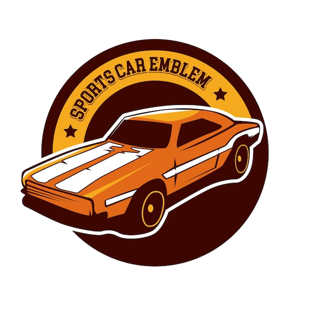 Vector sports car emblem