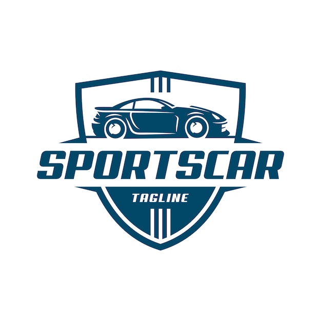 Sports car logo template or icon