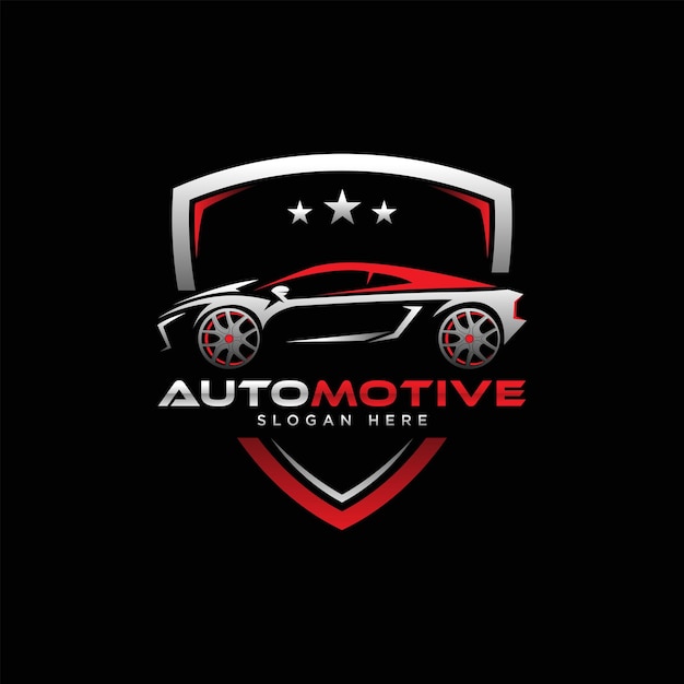 Modello di logo auto sportiva illustrazione vettoriale