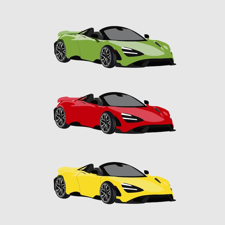 Vector スポーツカーのモダンなクールなベクトル図