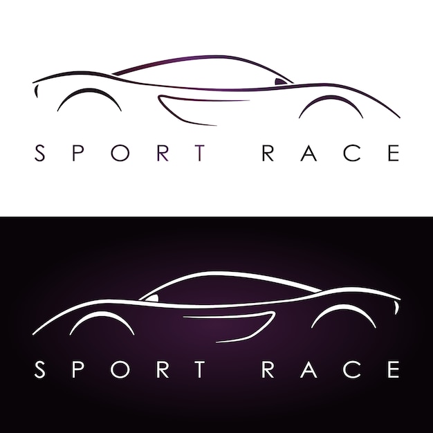 Sports car silhouette.
