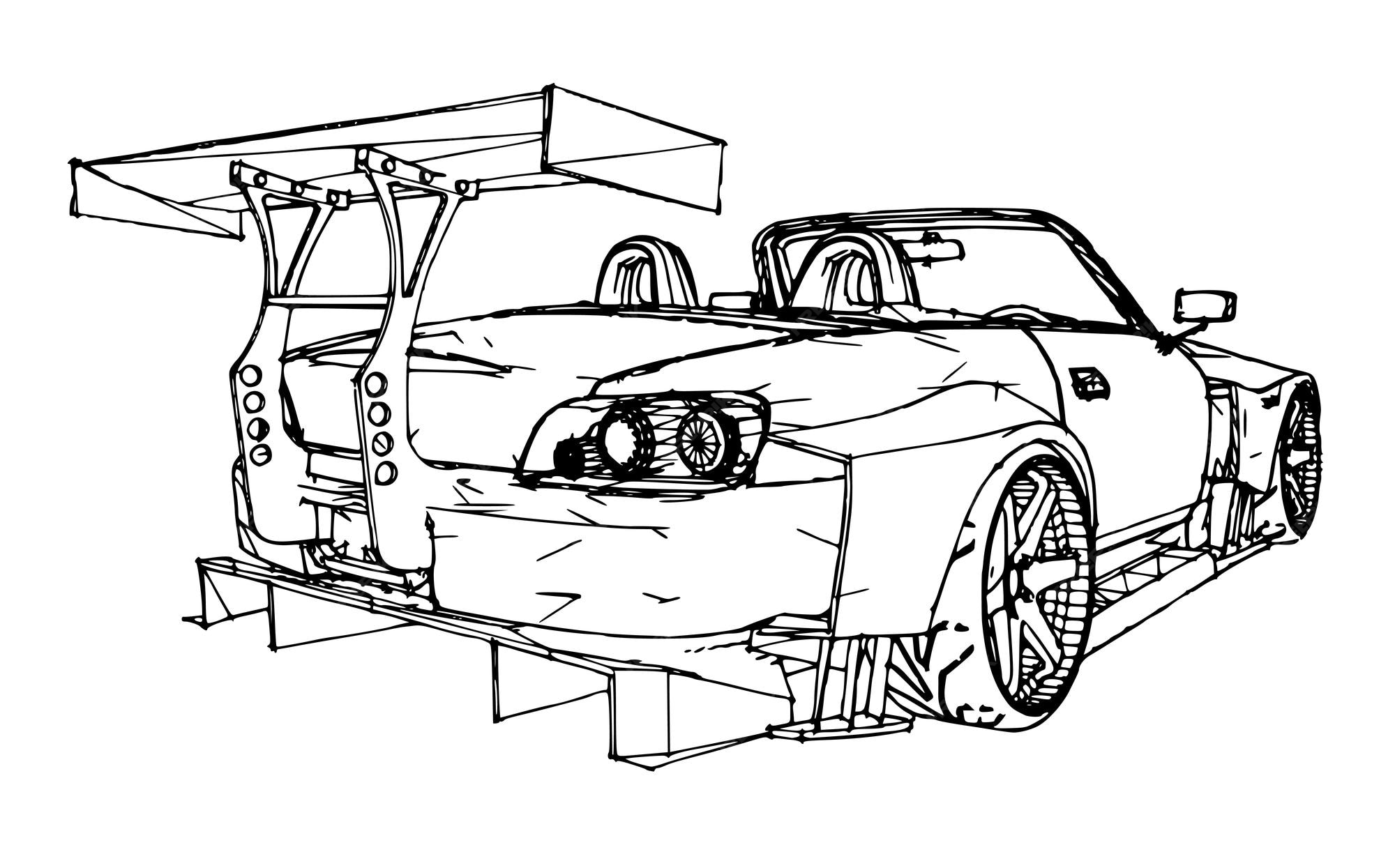 honda s2000 coloring pages