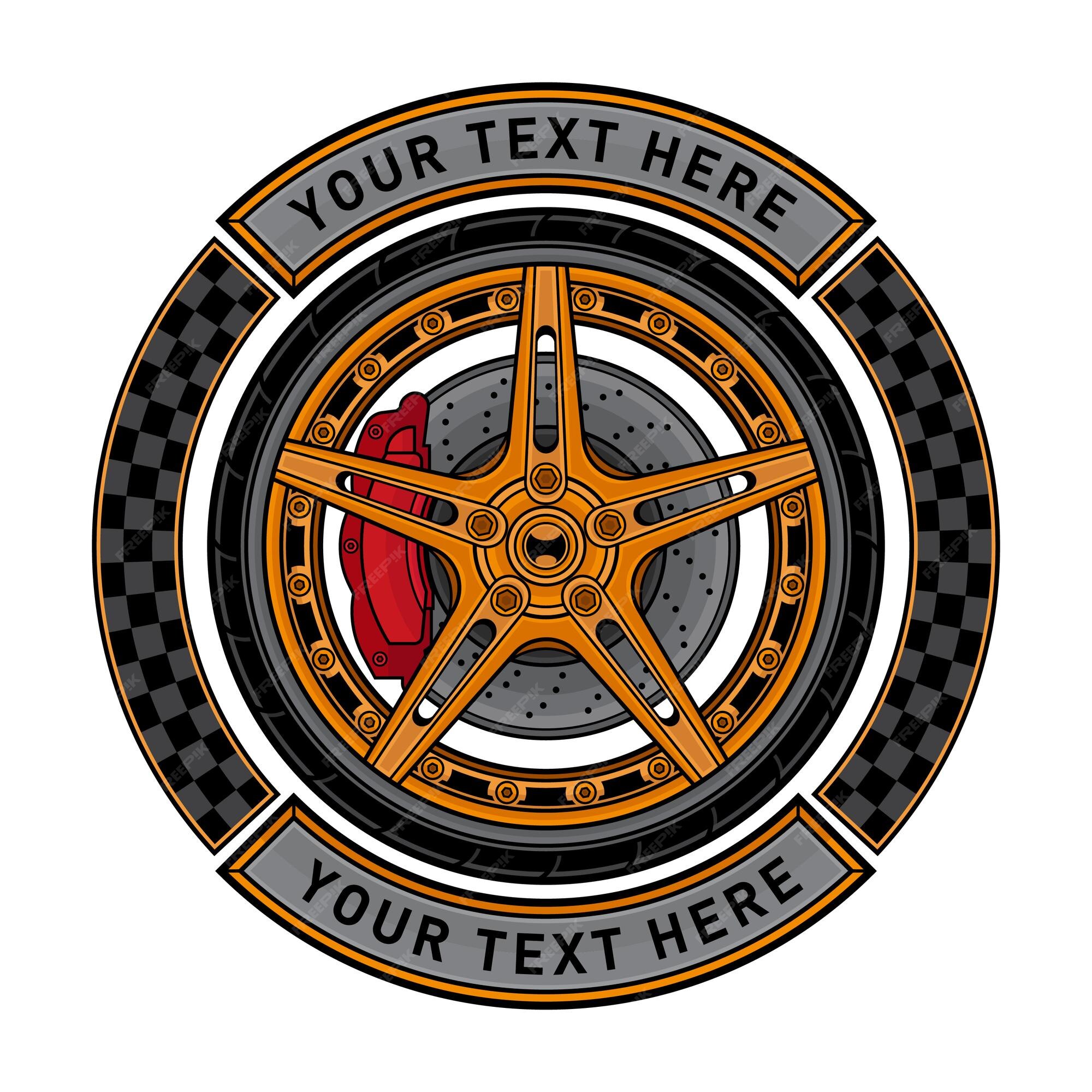Premium Vector Sports car wheel logo