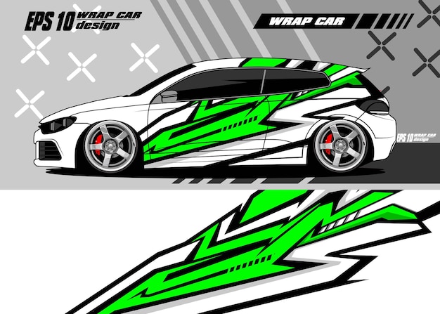 Sports car wrapping decal design luxury