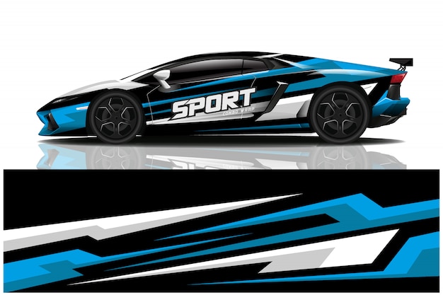 Дизайн наклеек для спортивных автомобилей