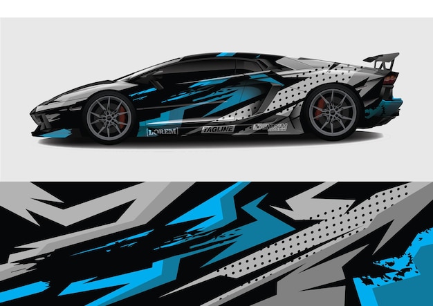 Sports Car Wrapping Decal Design