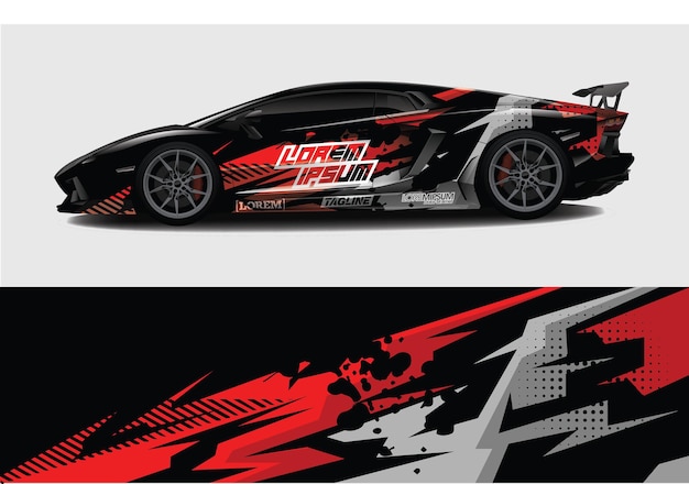 Sports Car Wrapping Decal Design