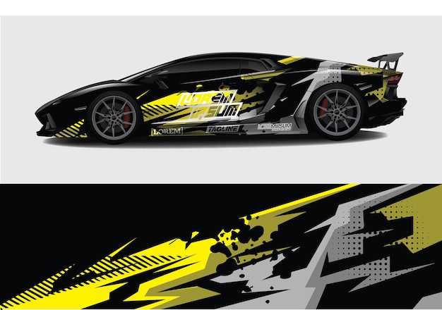 Sports Car Wrapping Decal Design