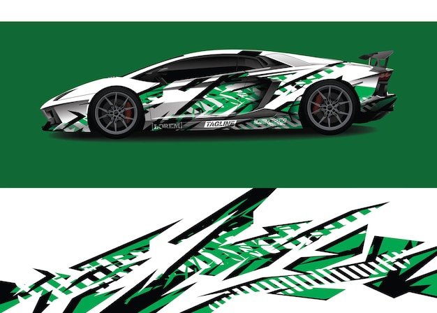 Sports Car Wrapping Decal Design