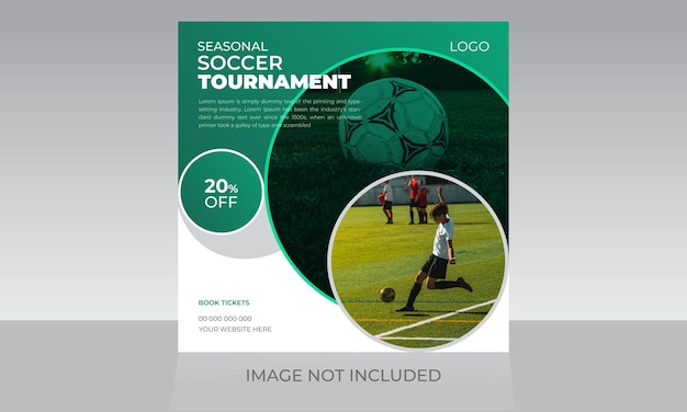 Vector sports competition flyer social media post template