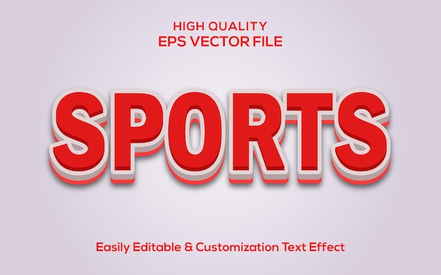 Vector sports editable text effect