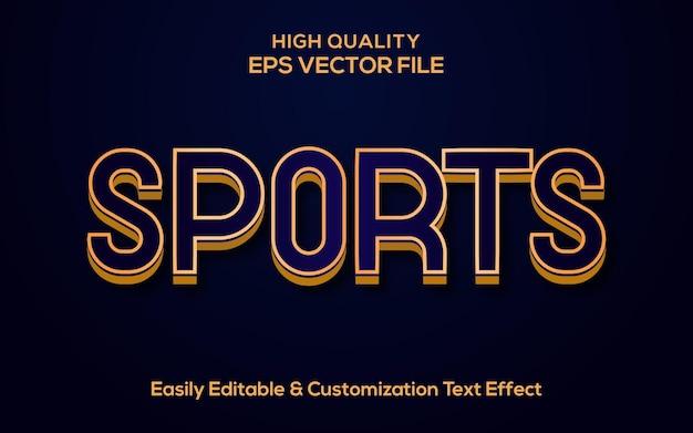 Vector sports editable text effect