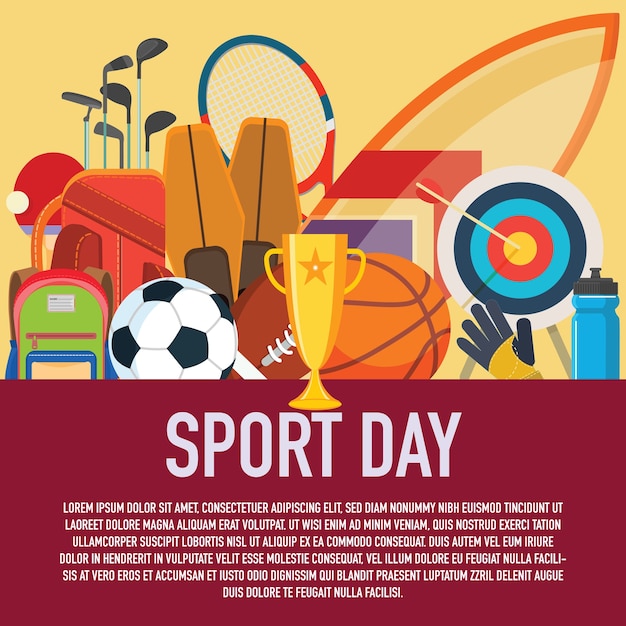 Sports equipment background